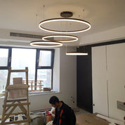 Lustre LED Redondo Moderno para Sala e Restaurante - Design Criativo