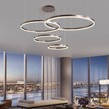 Lustre LED Redondo Moderno para Sala e Restaurante - Design Criativo