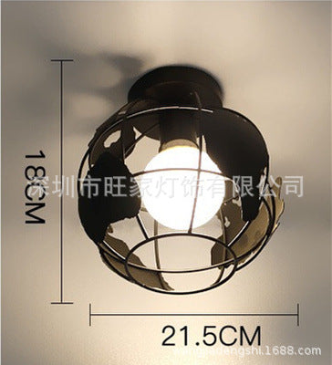 Iluminação da luminária industrial retrô com design geométrico marcante