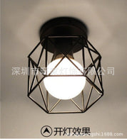 Luminária de teto com design geométrico retrô em estilo industrial