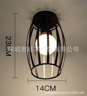Design único da luminária retrô industrial com elementos geométricos em metal
