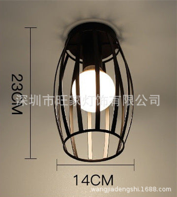 Design único da luminária retrô industrial com elementos geométricos em metal