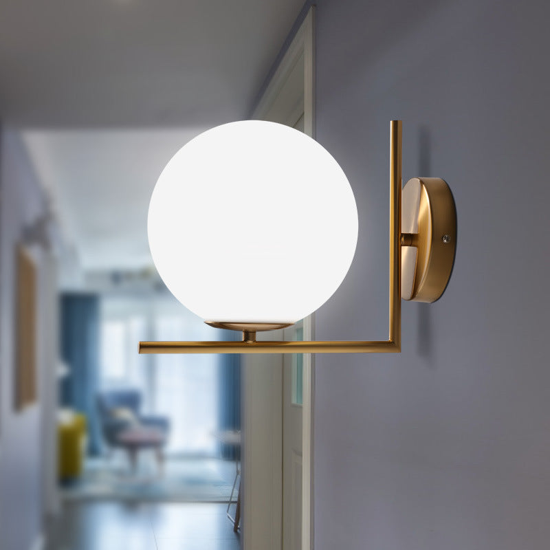 Arandela pendente vidro transparente estilo nórdico minimalista vista frontal