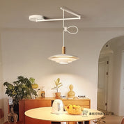 Lustre UFO nórdico moderno iluminação sala estar escritório