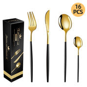 Caixa jogo de talheres inox premium 24 peças