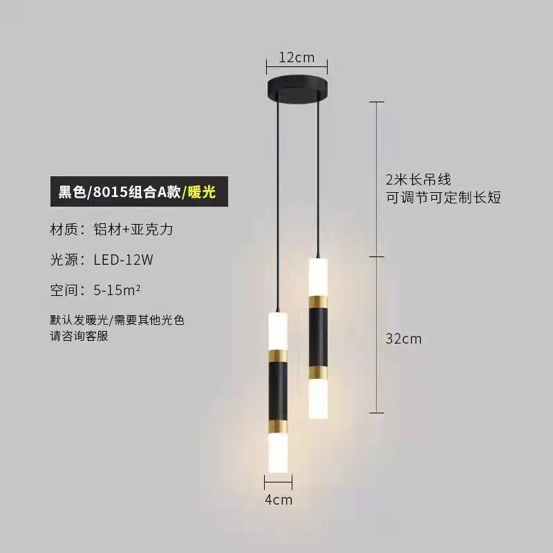 Lustre Pendente Cabeceira Moderno com Luz Quente Luxuoso