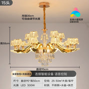 Acabamento premium Lustre Cristal Luxo Acessível detalhe