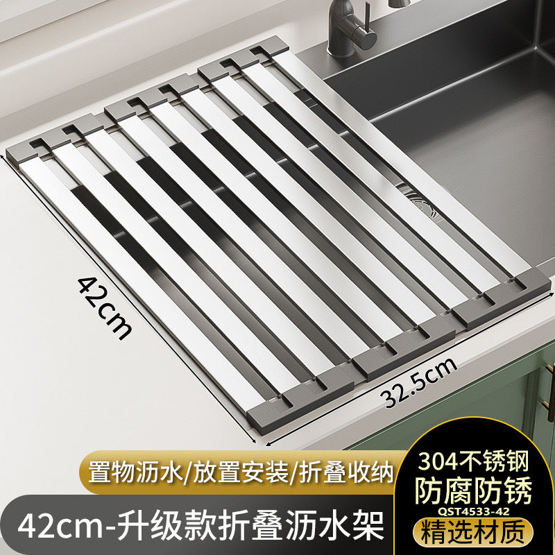 Escorredor dobrável silicone cozinha material premium durável