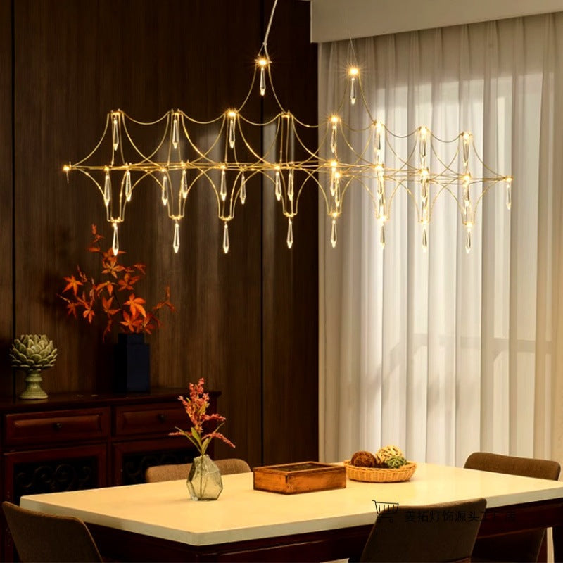 Lustre Pendente Cristal Gypsophila Design Nórdico vista frontal completa