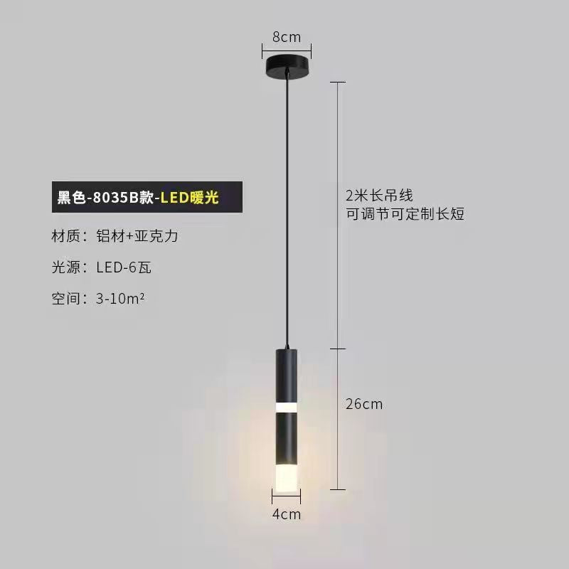 Lustre Pendente Cabeceira Moderno com Luz Quente Luxuoso