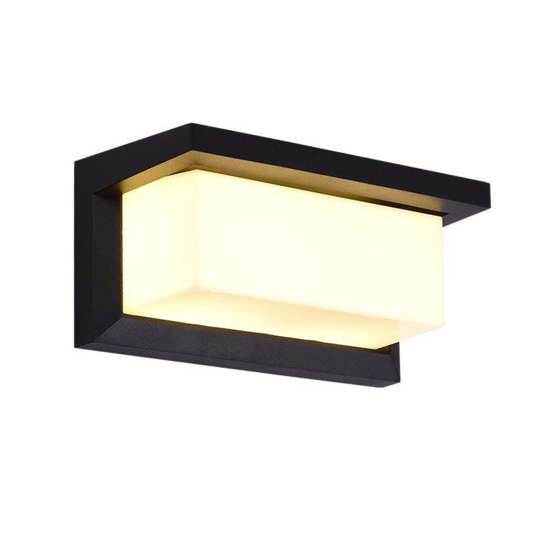 Arandela LED preta lateral design elegante