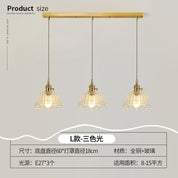 Lustre Pendente 3 Lâmpadas Cristal e Cobre Luxo Moderno