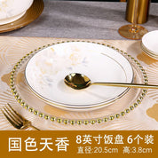 Prato porcelana Jingdezhen 20cm raso porcelana branca