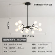 Lustre Pendente Firefly Moderno Galhos LED Dourado para Sala