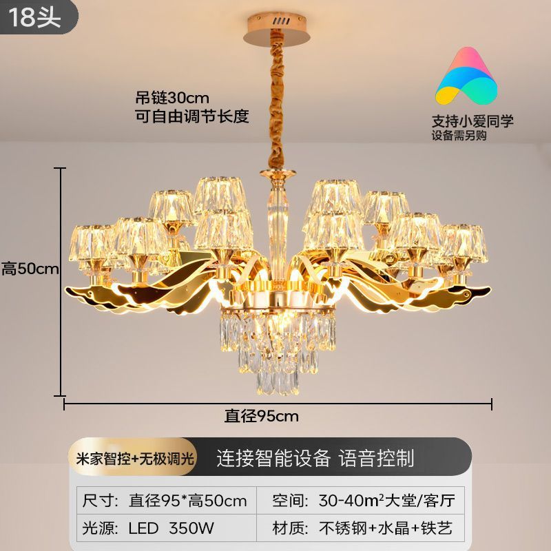 Lustre de Cristal design exclusivo pós-moderno minimalista