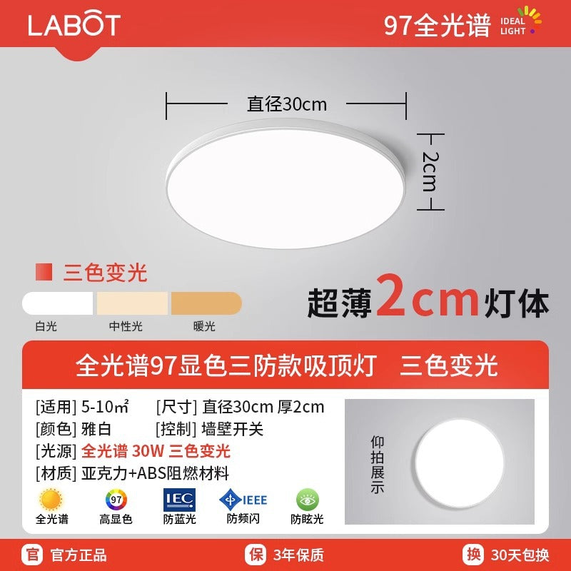 Luminária LED redonda com proteção para olhos variação cores