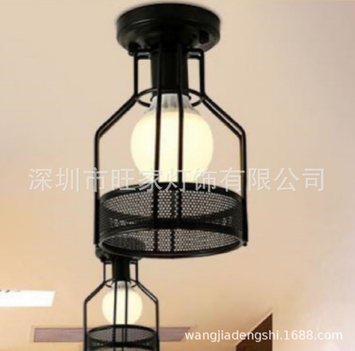Produto luminária industrial geométrica retrô com design exclusivo e moderno