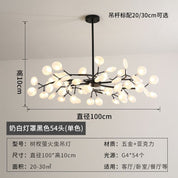 Lustre Pendente Firefly Moderno Galhos LED Dourado para Sala