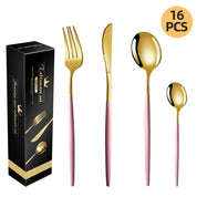 Caixa jogo de talheres inox premium 16 peças