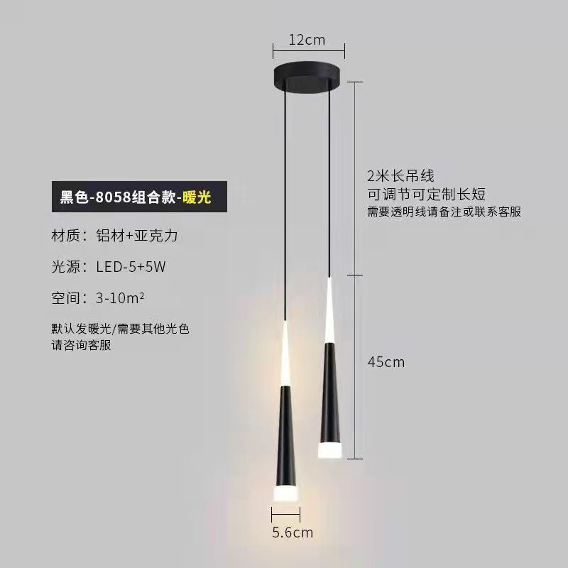 Lustre Pendente Cabeceira Moderno com Luz Quente Luxuoso