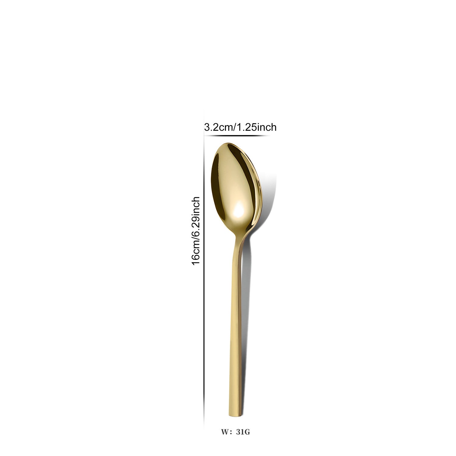 Talheres aço inox 4 peças infantil adulto com reflexo espelhado