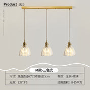 Lustre Pendente 3 Lâmpadas Cristal e Cobre Luxo Moderno