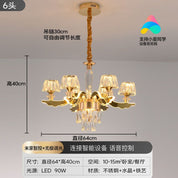 Estrutura metálica do Lustre Cristal Pós-Moderno detalhes