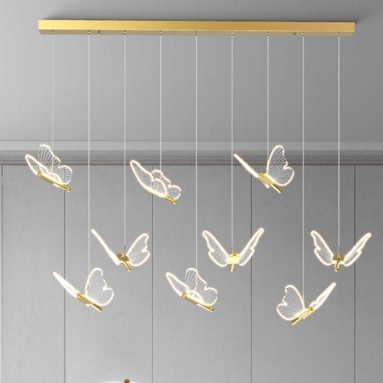 Lustre Borboletas Moderno Nordic - Luminária Pendente Decorativa