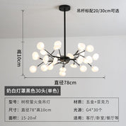 Lustre Pendente Firefly Moderno Galhos LED Dourado para Sala