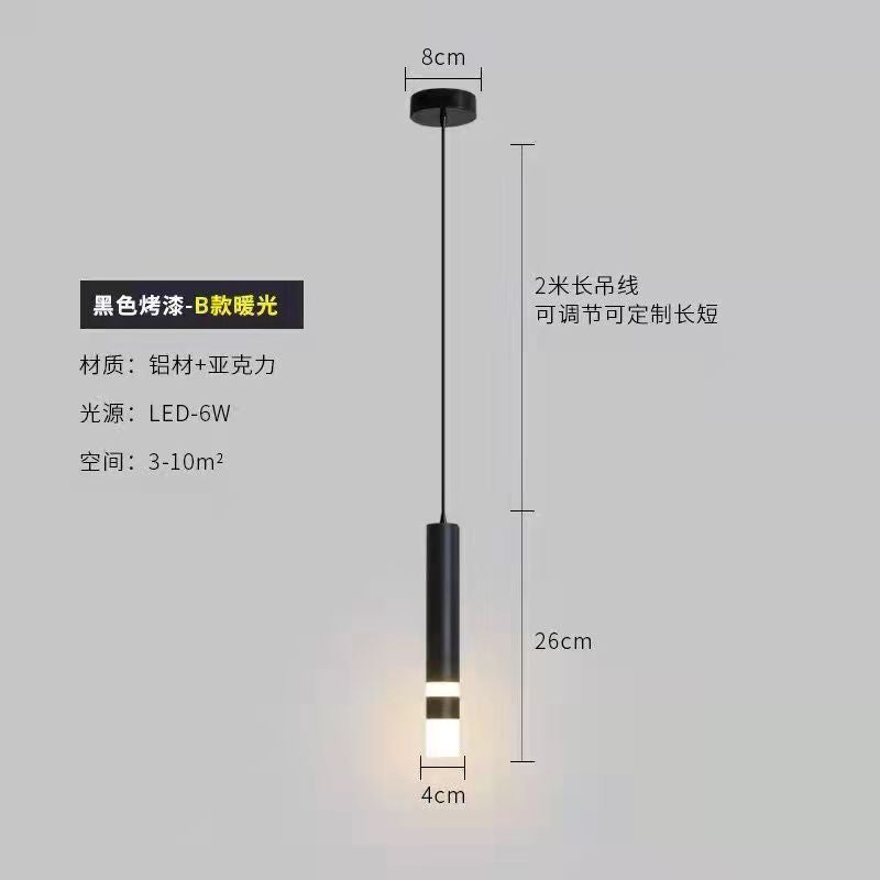 Lustre Pendente Cabeceira Moderno com Luz Quente Luxuoso
