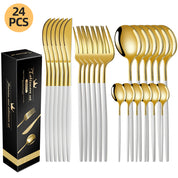 Jogo talheres inox premium design elegante