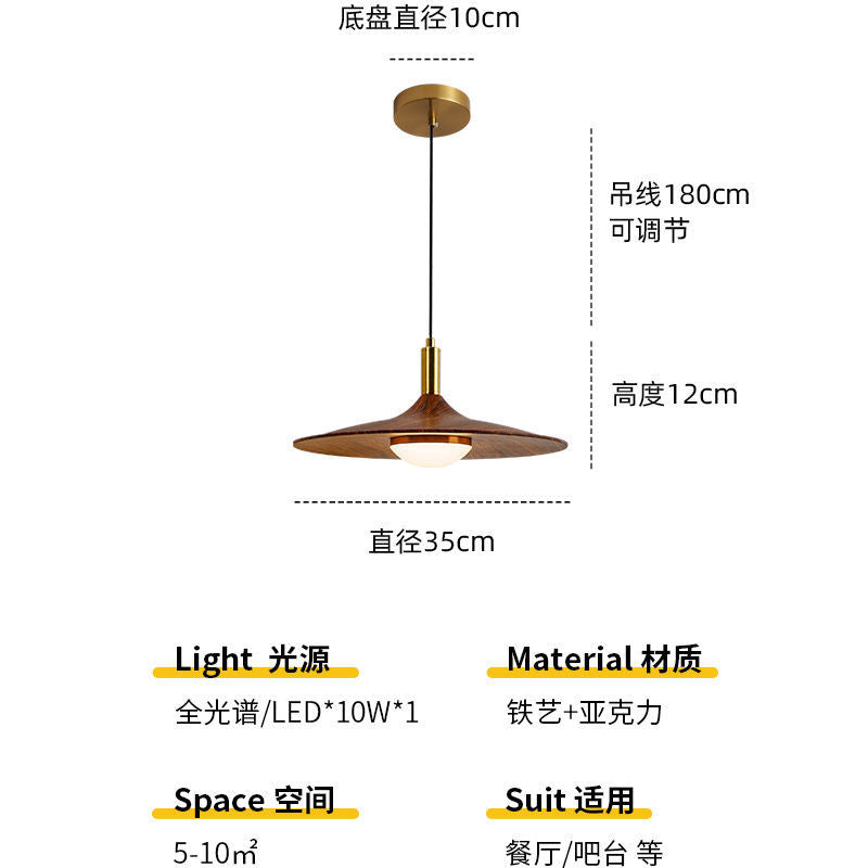 Lustre retrô 3 lâmpadas wabi-sabi vista superior com acabamento rústico