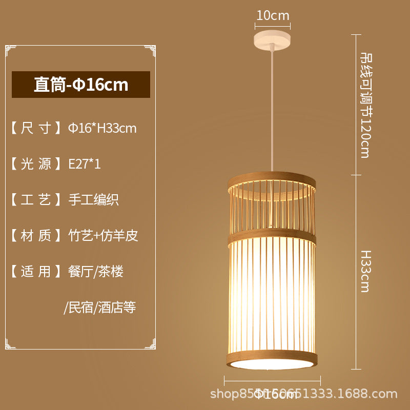 Lustre de Bambu Estilo Oriental Zen para Restaurantes e Ambientes