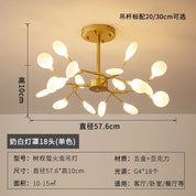 Lustre Pendente Firefly Moderno Galhos LED Dourado para Sala