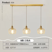 Lustre Pendente 3 Lâmpadas Cristal e Cobre Luxo Moderno