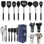 Colher de silicone antiaderente vermelha para cozinha