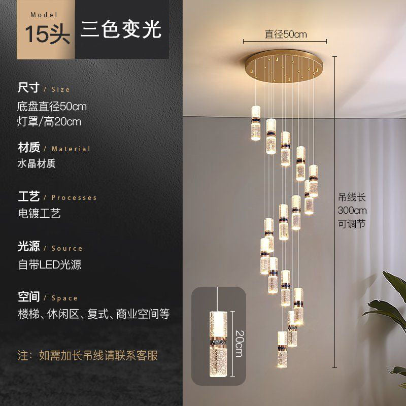 Cristal facetado do lustre pendente - reflexo de luz premium
