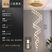 Lustre moderno loft - efeito luminoso em cristal transparente