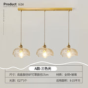 Lustre Pendente 3 Lâmpadas Cristal e Cobre Luxo Moderno