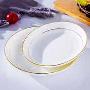 Vista superior prato porcelana Jingdezhen 8 polegadas decorativo