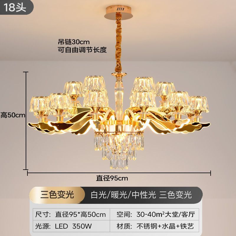 Lustre Pós-Moderno pendente cristal transparente brilhante