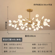 Lustre Pendente Firefly Moderno Galhos LED Dourado para Sala