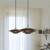 Design dinamarquês PH5 creme suspenso em teto branco