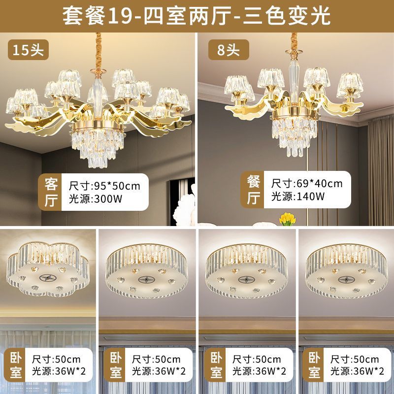 Reflexo luz Lustre de Cristal design elegante pós-moderno