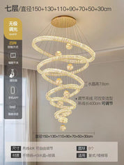 Lustre Cristal Duplo Pé Direito Alto Escada Hall Luxo Estrelas