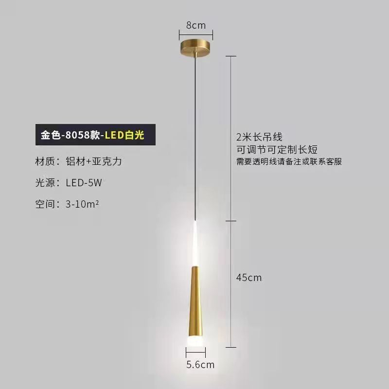Lustre Pendente Cabeceira Moderno com Luz Quente Luxuoso