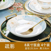 Prato de porcelana Jingdezhen raso premium qualidade porcelana
