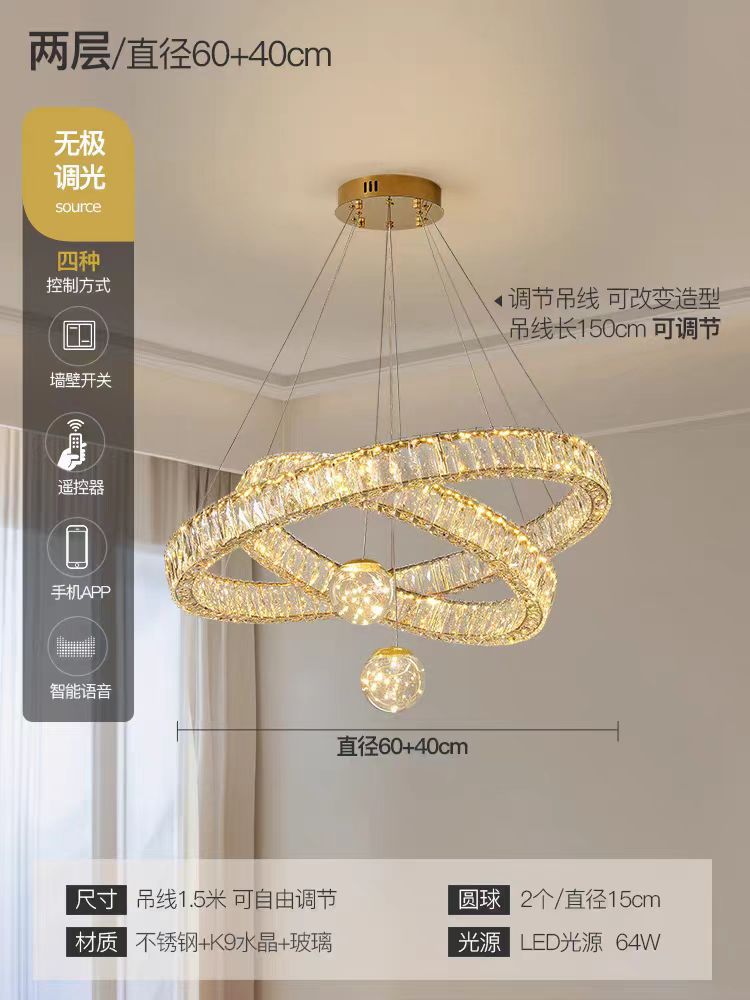 Lustre Cristal Duplo Pé Direito Alto Escada Hall Luxo Estrelas