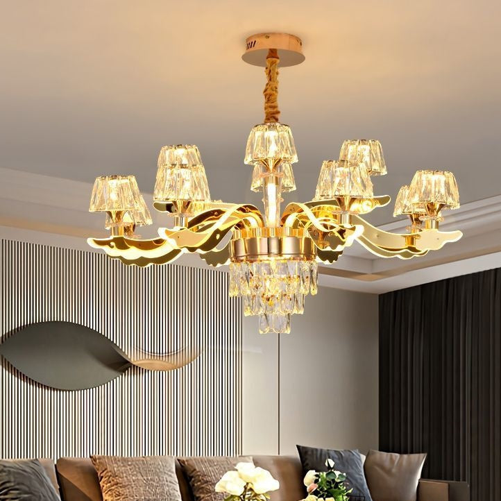 Lustre Cristal Pós-Moderno design moderno elegante iluminação