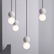 Pendente nórdico LED cimento design infantil para quarto decorado